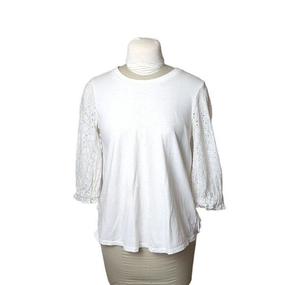 Anthropologie eri + ali  Eyelet Sleeve Top - Picture 3 of 7